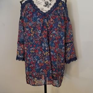 Arizona boho cold shoulder top